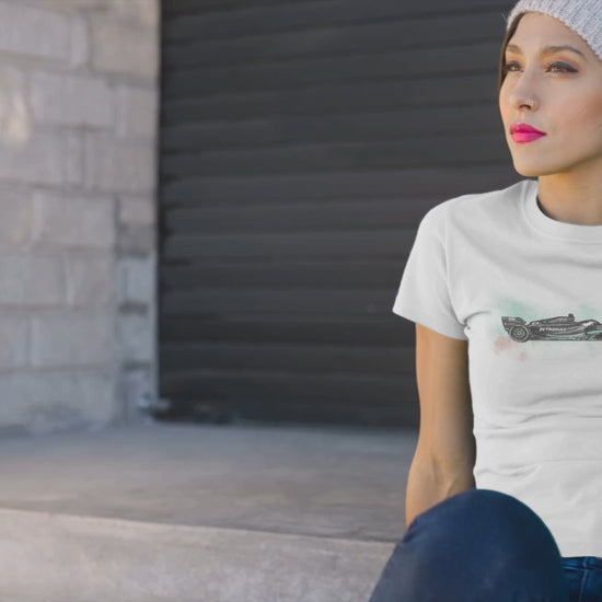  Mercedes Lewis Hamilton Formula F1  T Shirt for Women